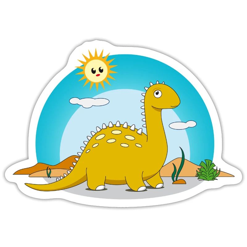 Dinosaurier Sonne Brontosaurus Sommerhimmel Wüste