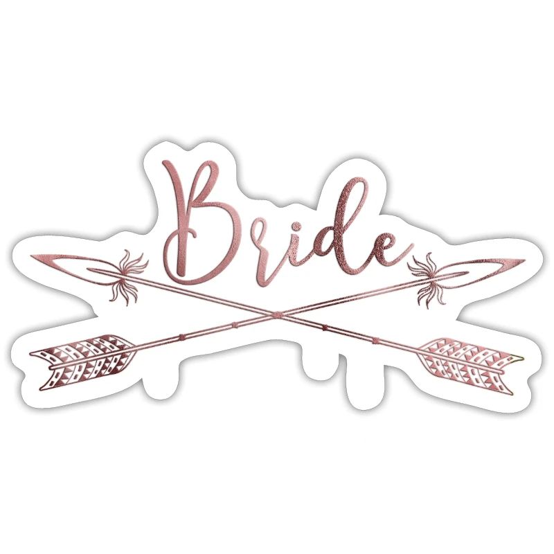 Équipe mariée boho flèche or rose 1