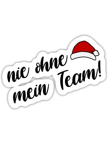 mein Weihnachts Team - Sticker Größe S (10 x 10 cm) - Mattweiß - Vorne