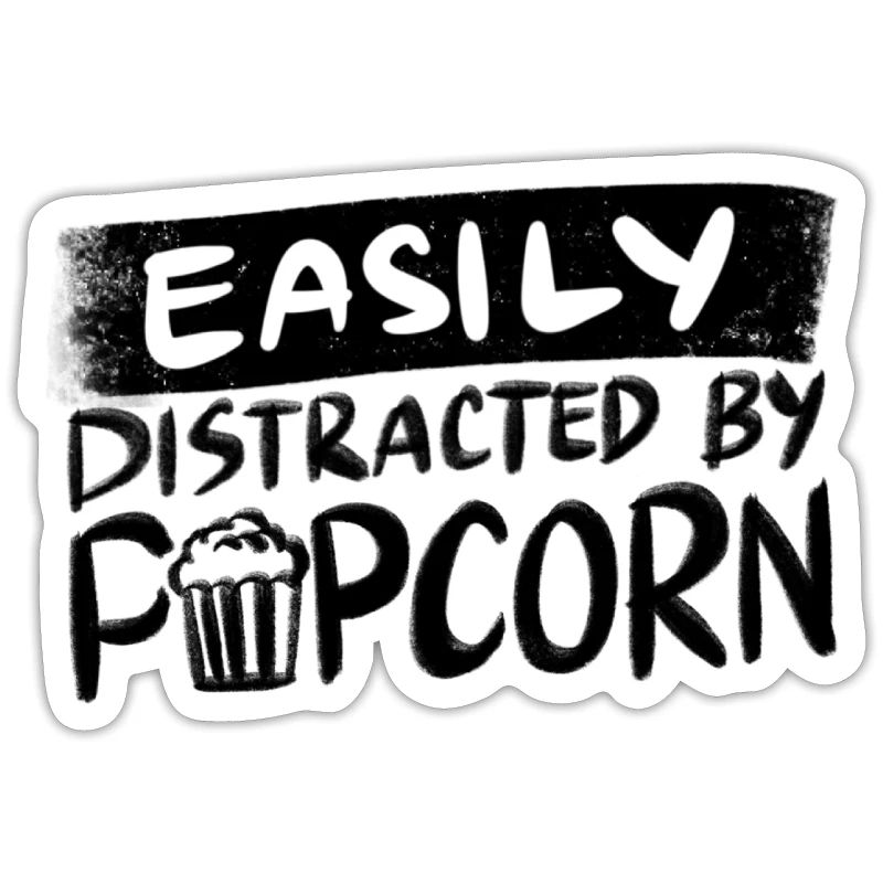 Distrait par le pop-corn mangeant du maïs