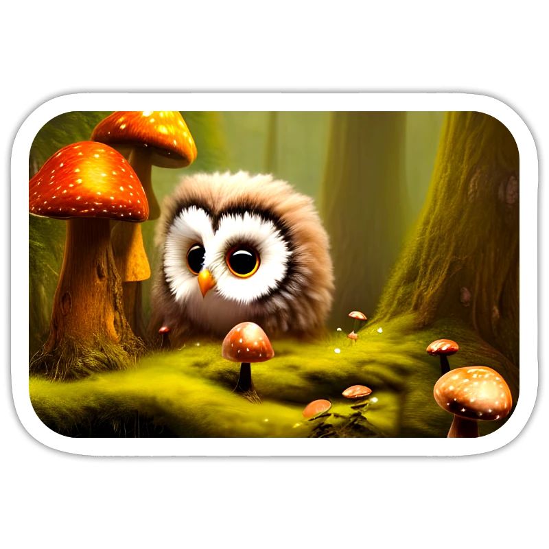 Wald mit Eule