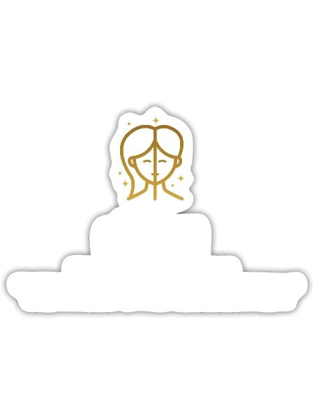 Gémeaux - Sticker taille S (10 x 10 cm) - blanc mat - Devant