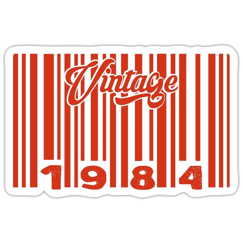 vintage 1984 né en 1984 41 ans bar code anniversai