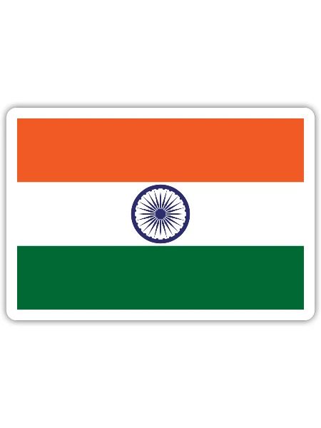 India - Sticker size S (10 x 10 cm) - white matte - Front
