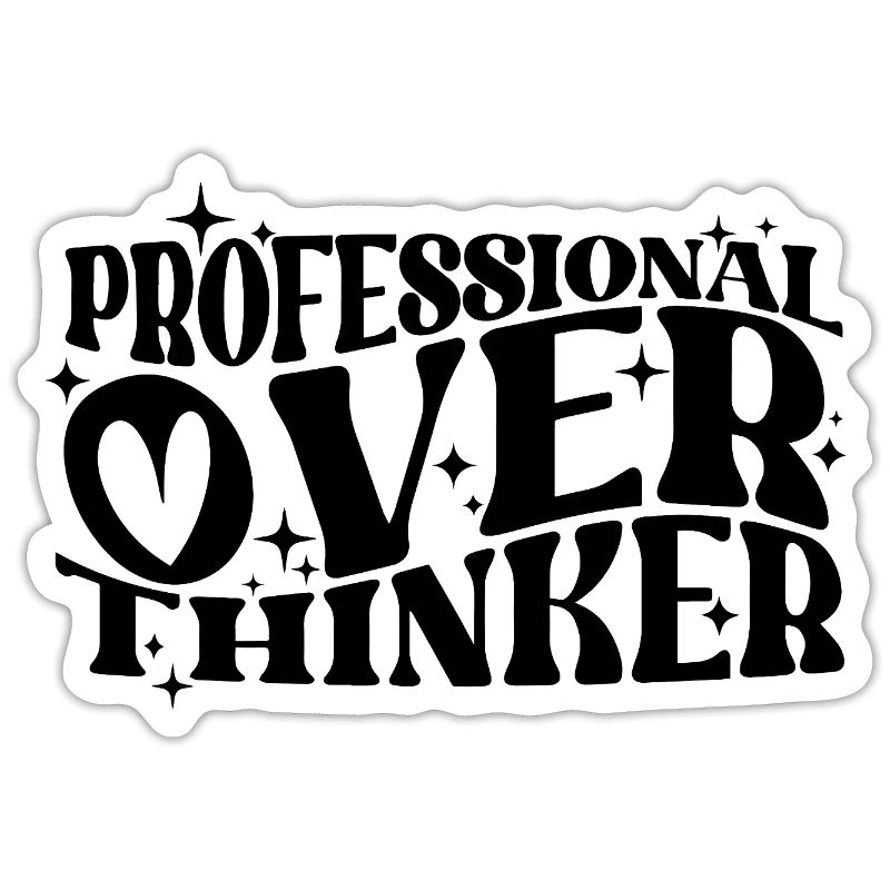 Professionnel Penseur Plein d’ Typographie Humour