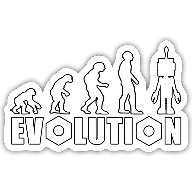 Evolution with robot figure design