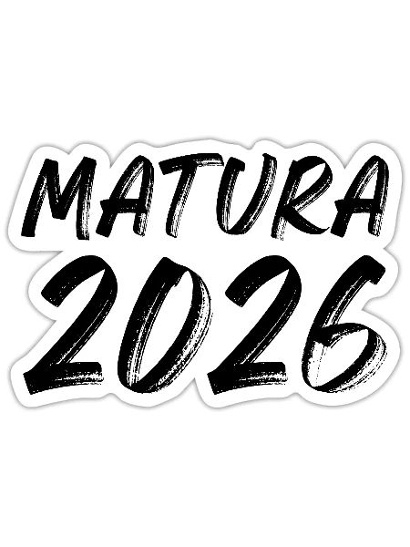 Maturité 2026 - Sticker taille S (10 x 10 cm) - blanc mat - Devant