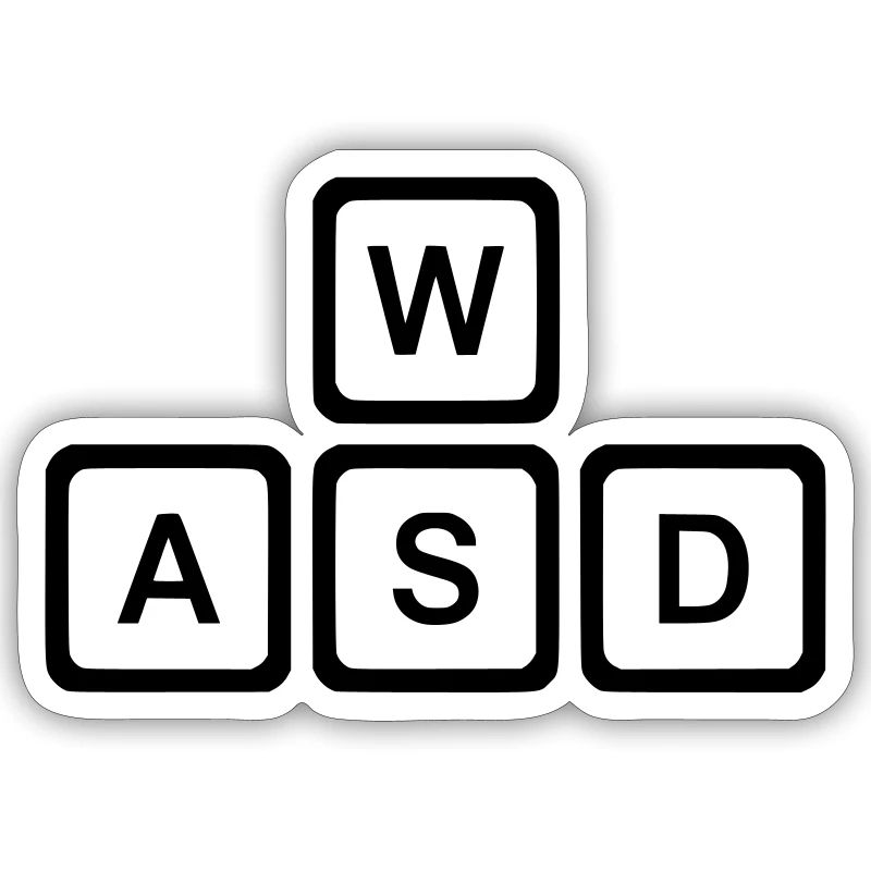 WASD Keys PC Gaming Nerd Vector