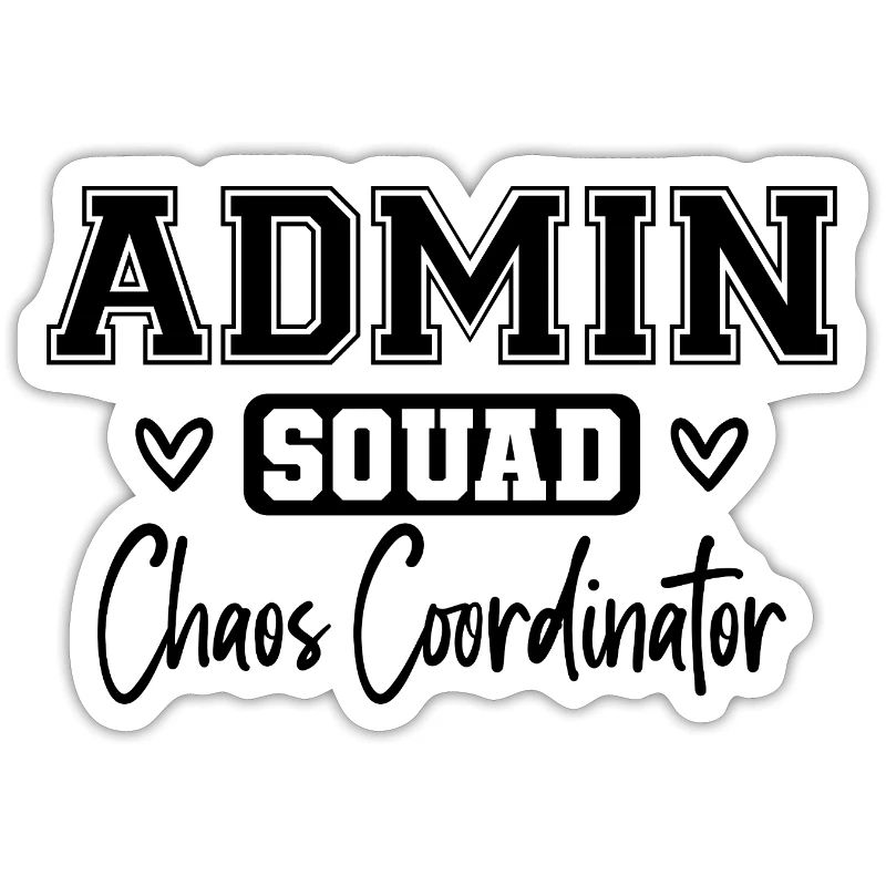 Admin Squad: Farbig Retro Büroteam Geschenk