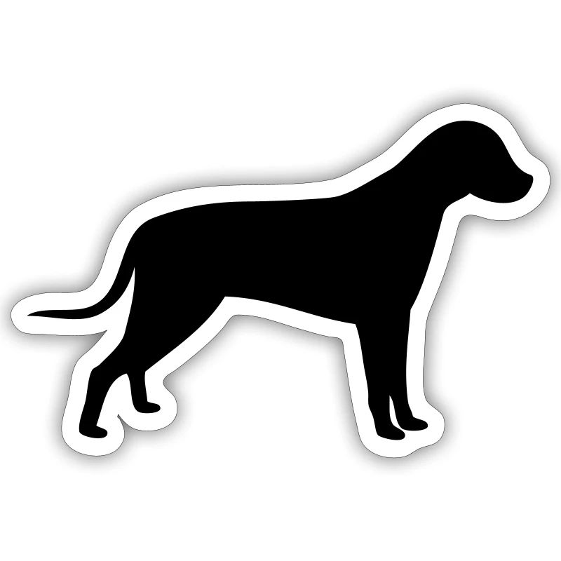 conception d'impression de silhouette de chien