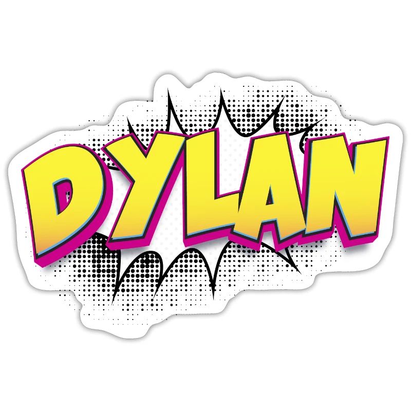 Dylan Custom Name Comic Book Style Pop Art, Dylan