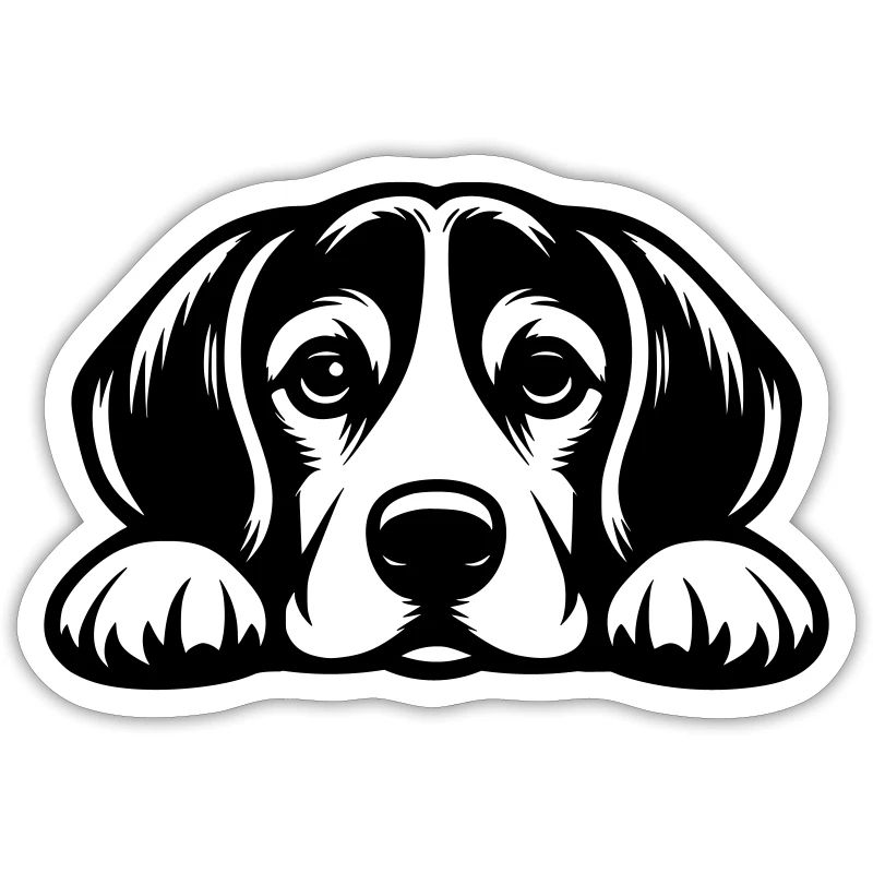 Conception vectorielle de beagle couché