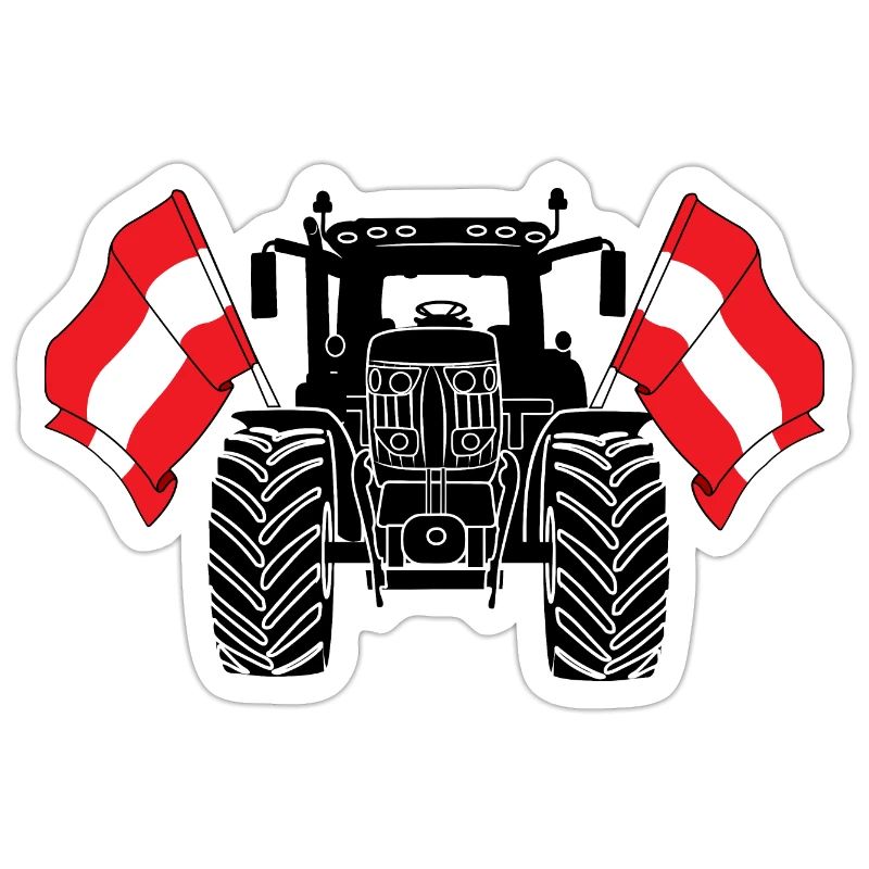 Tractor two flags Austria