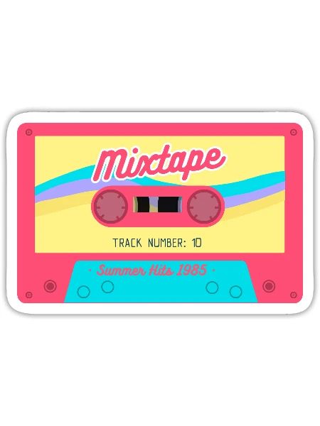 Retro Tape – 1985 Edition - Sticker size S (10 x 10 cm) - white matte - Front