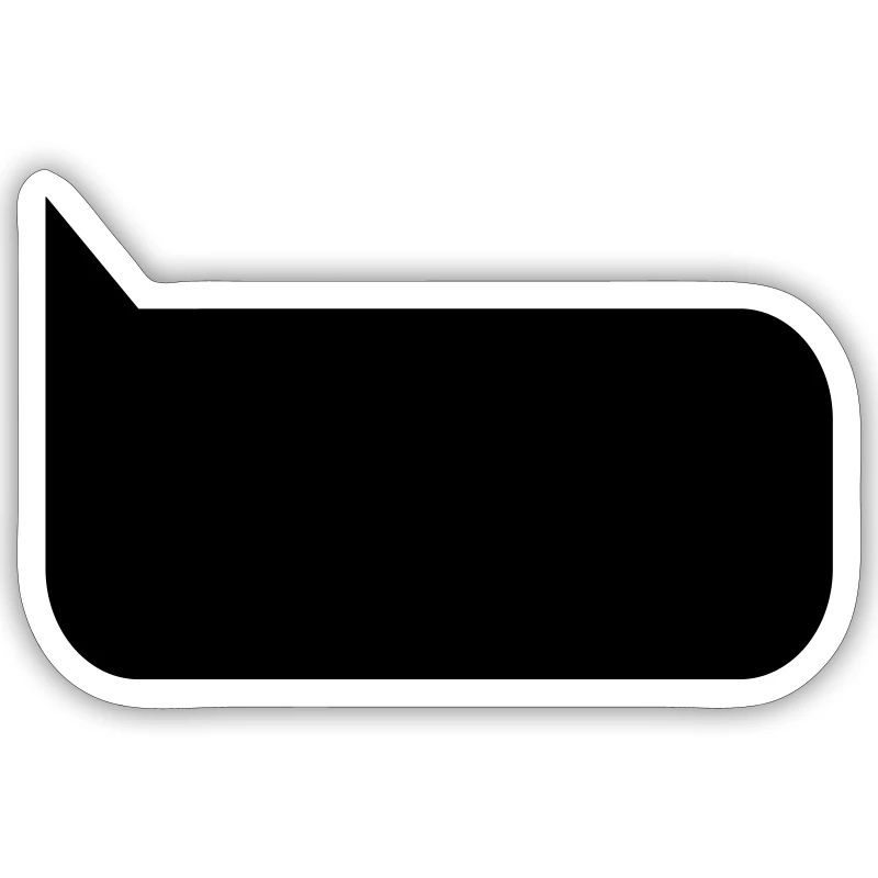 Speech bubble square blank Template without content Font