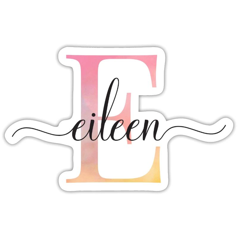 E| Monogramme | Nom | Eileen|Aquarelle