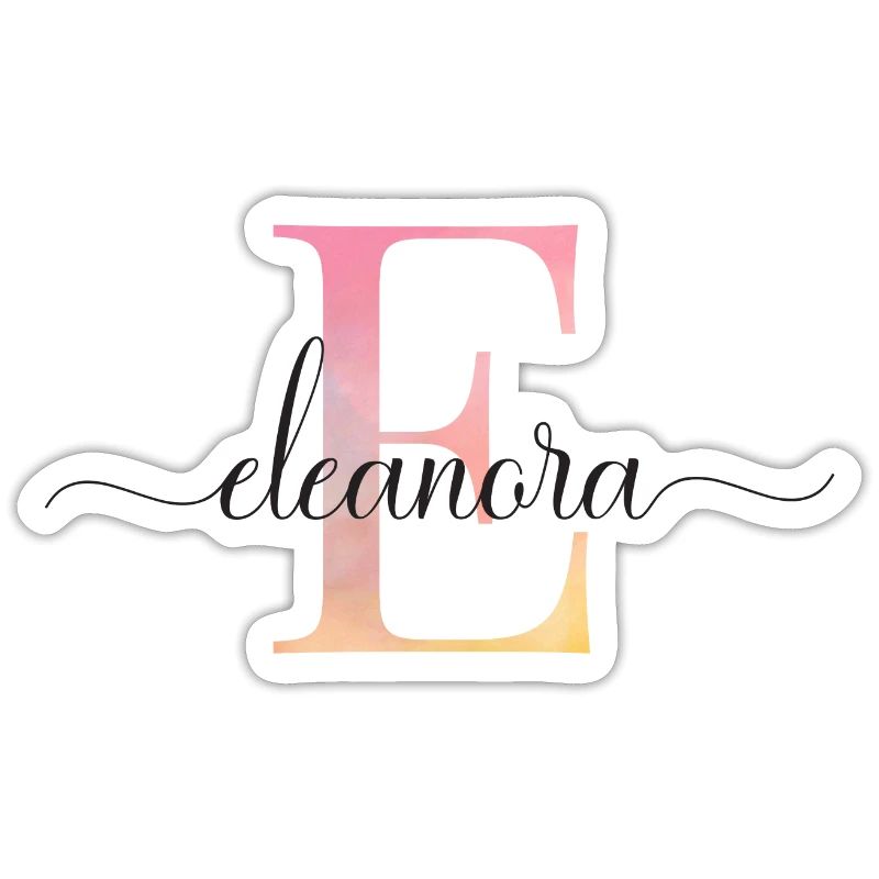 E| Monogramme | Nom | ÉléanoeaAquarelle