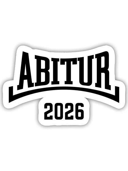 Abitur 2026 (Abiturient / Abi 26 / Konkav / B) - Sticker taille S (10 x 10 cm) - blanc mat - Devant