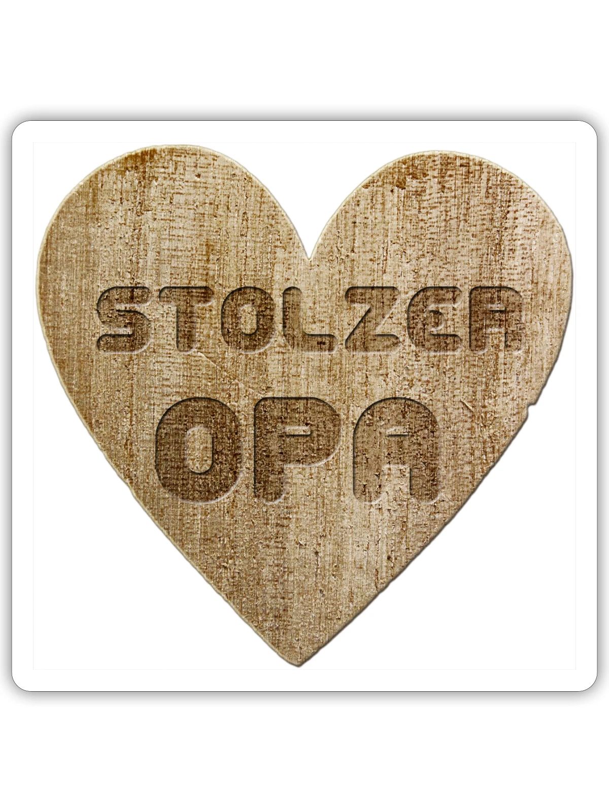 Love - Stolzer Opa - Sticker Größe S (10 x 10 cm) - Mattweiß - Vorne