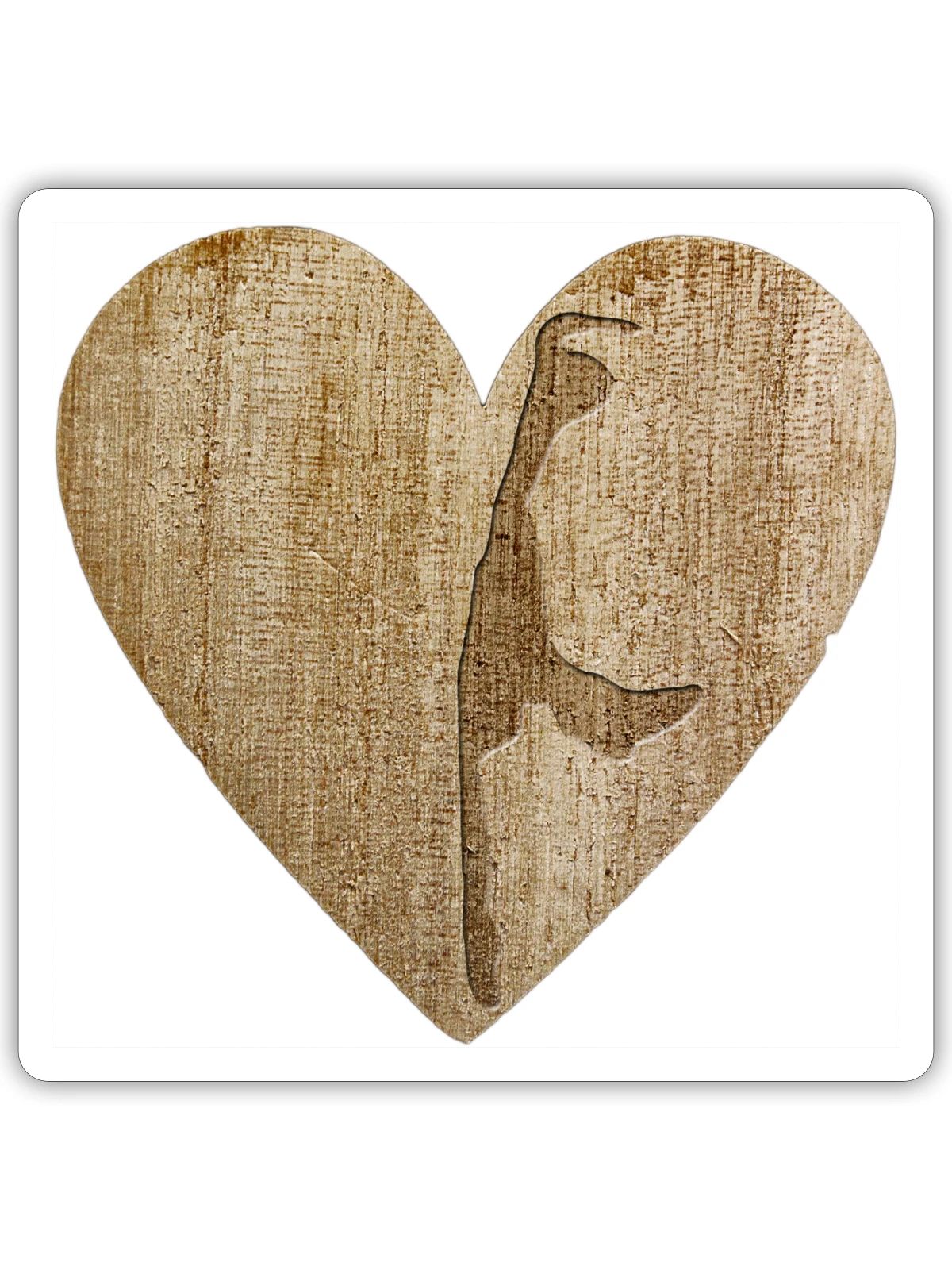 Love - Sylt - Sticker Größe S (10 x 10 cm) - Mattweiß - Vorne