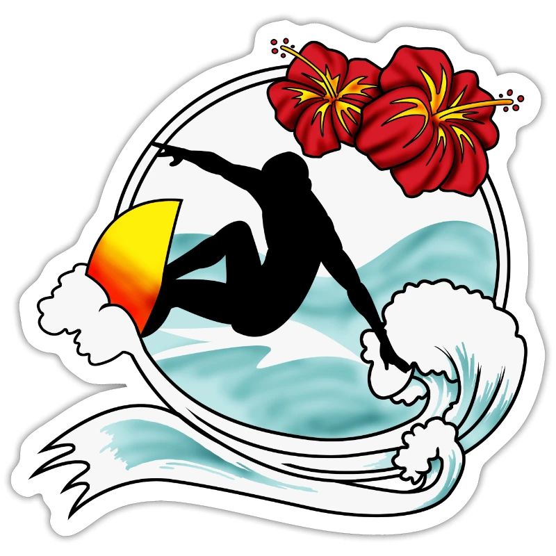 ein Surfer in der Welle