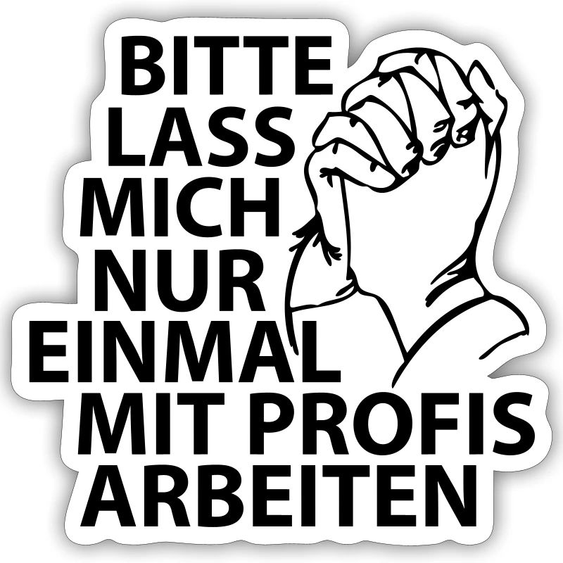 Bitte lass mich nur einmal mit Profis arbeiten