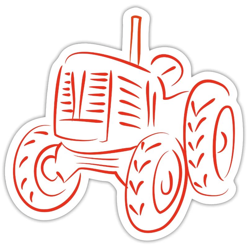 Conception de la silhouette d’un tracteur rustique