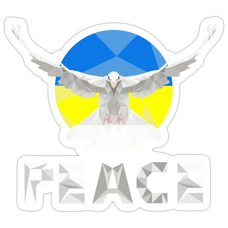 Peace pigeon polygon ukraine