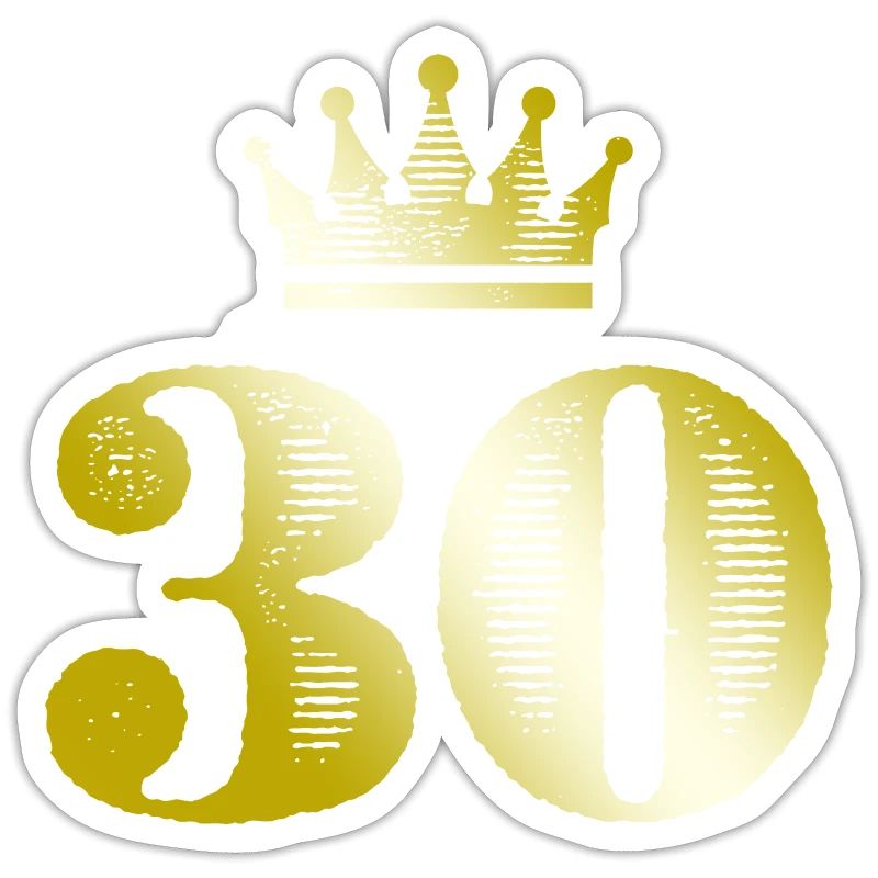 30 Number Crown Gold