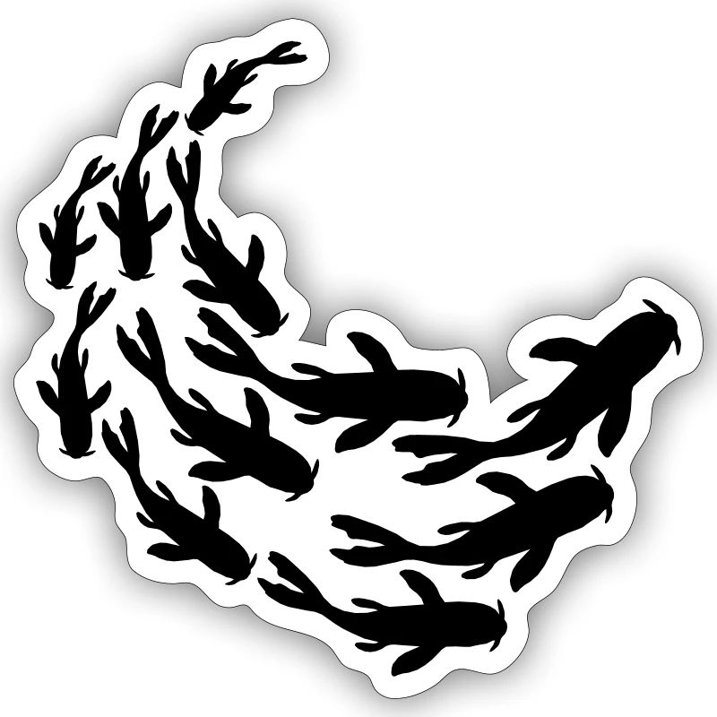 École Silhouette Koi Fish