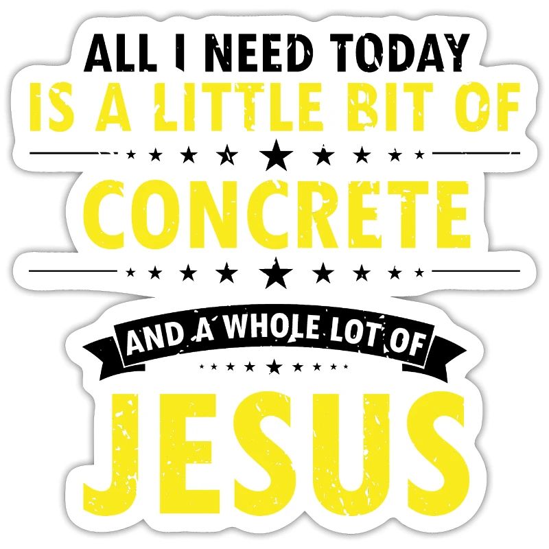 Concrete builder design for construction workers and construction site