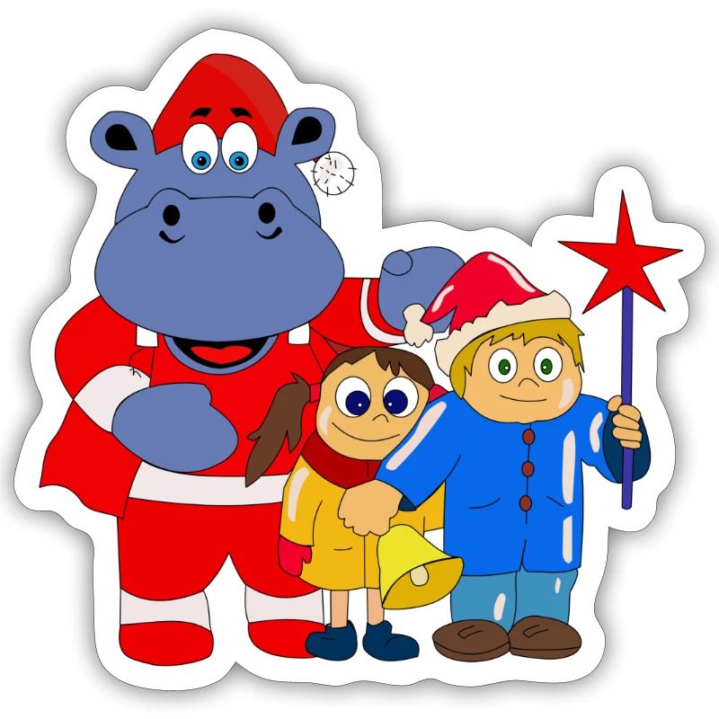 idée cadeau hippopotame de Noël de Noël