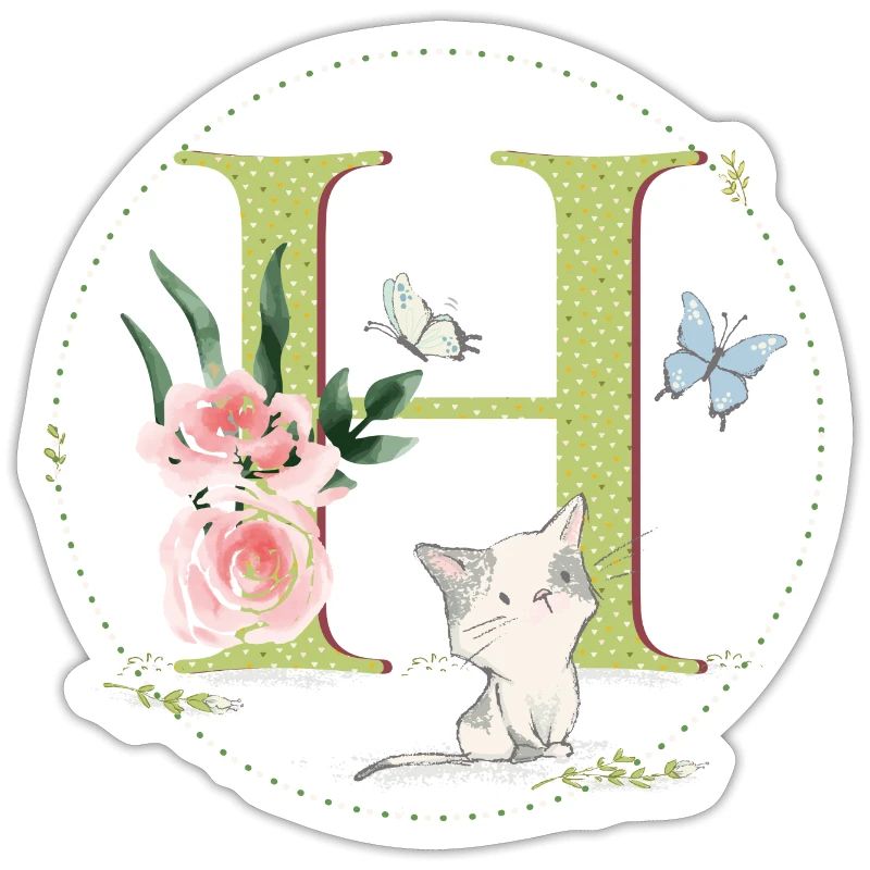 Lettre initiale A avec chat