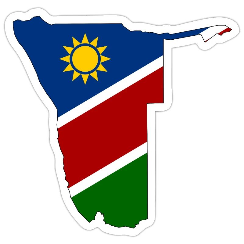 Namibia flag map