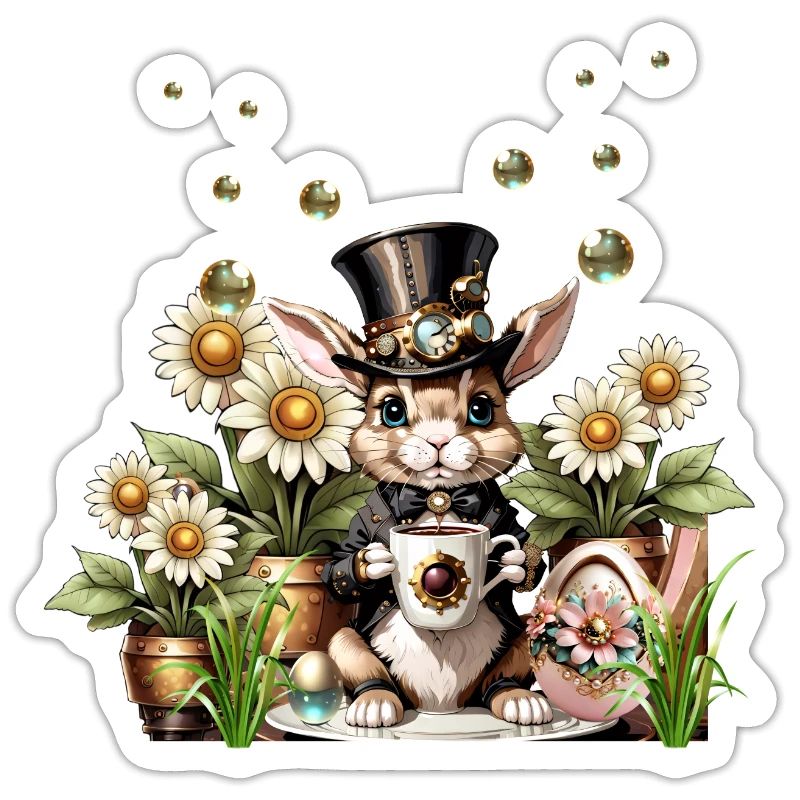 This cute Steampunk Easter Bunny is here