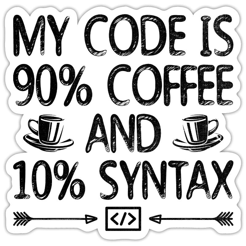 Kaffee-Codierung Programmierer Programmierer Entwickler Nerd Coff