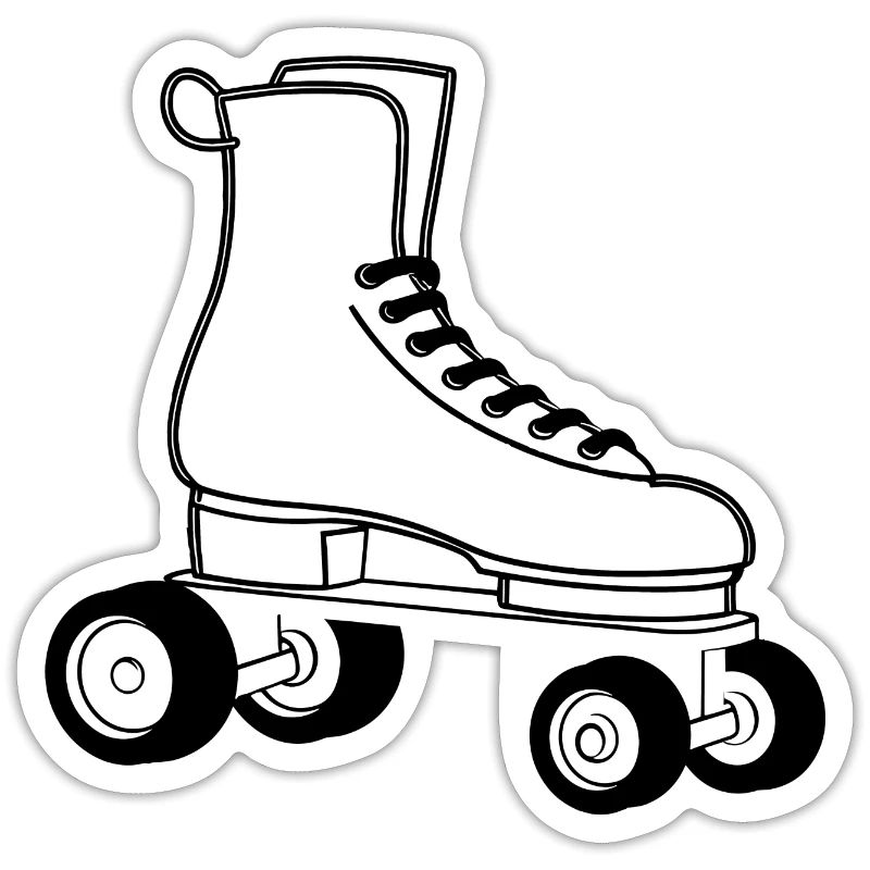 Rollerskates Line Art