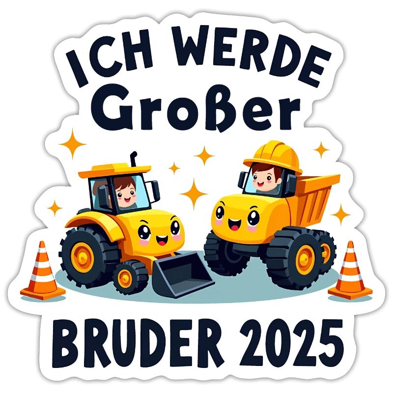 Ich Werde Großer Bruder 2025 Bagger Schwarz Kinder