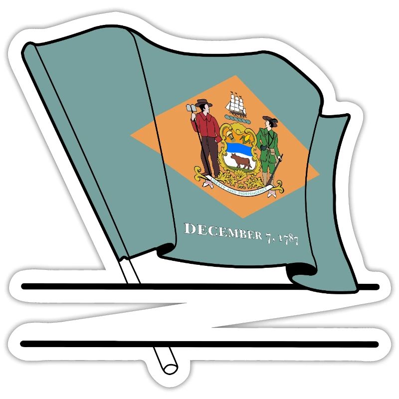 Drapeau Delaware bannière de texte