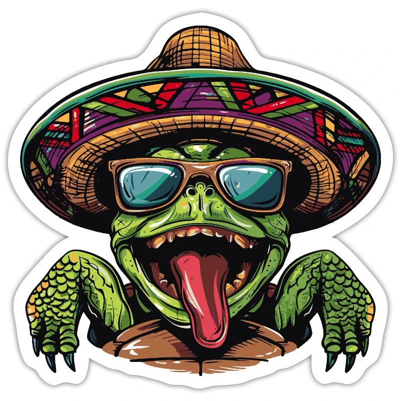 Turtle Comic Funny Sombrero