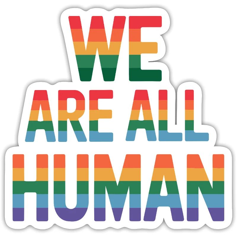 We Are All Human: Regenbogen-Botschaft