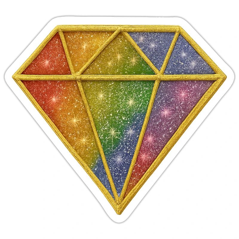 Rainbow Glitter Diamond Patch