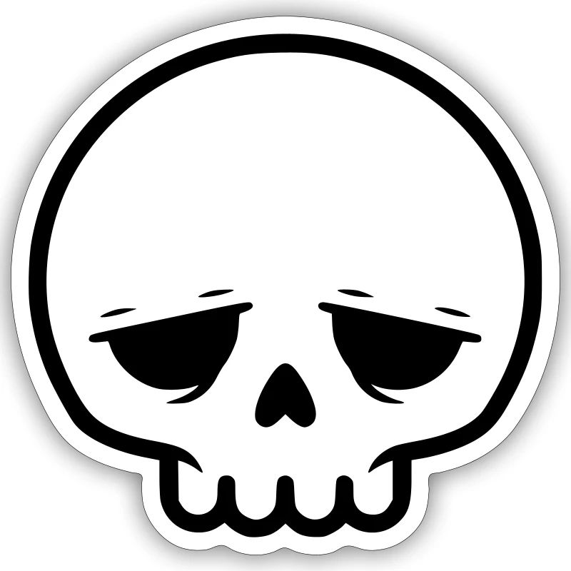 Sad Skull | Emo & Goth Design