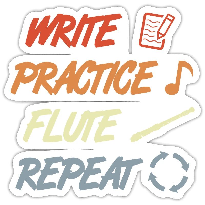 Write Practice Flute Repeat