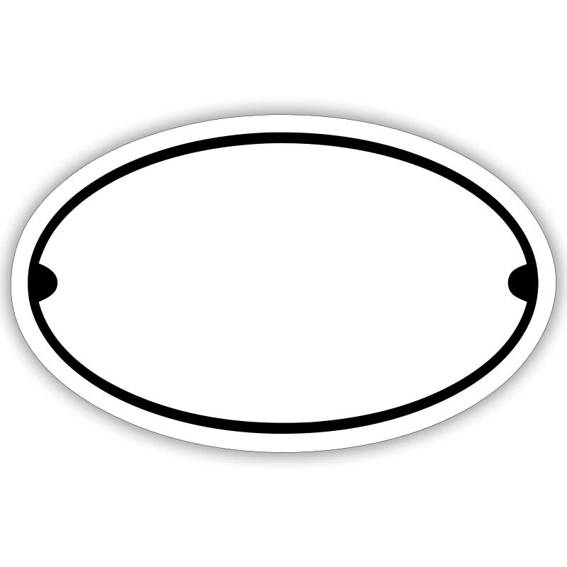 Oval Ovale Symbol Badge Form - Customize it !