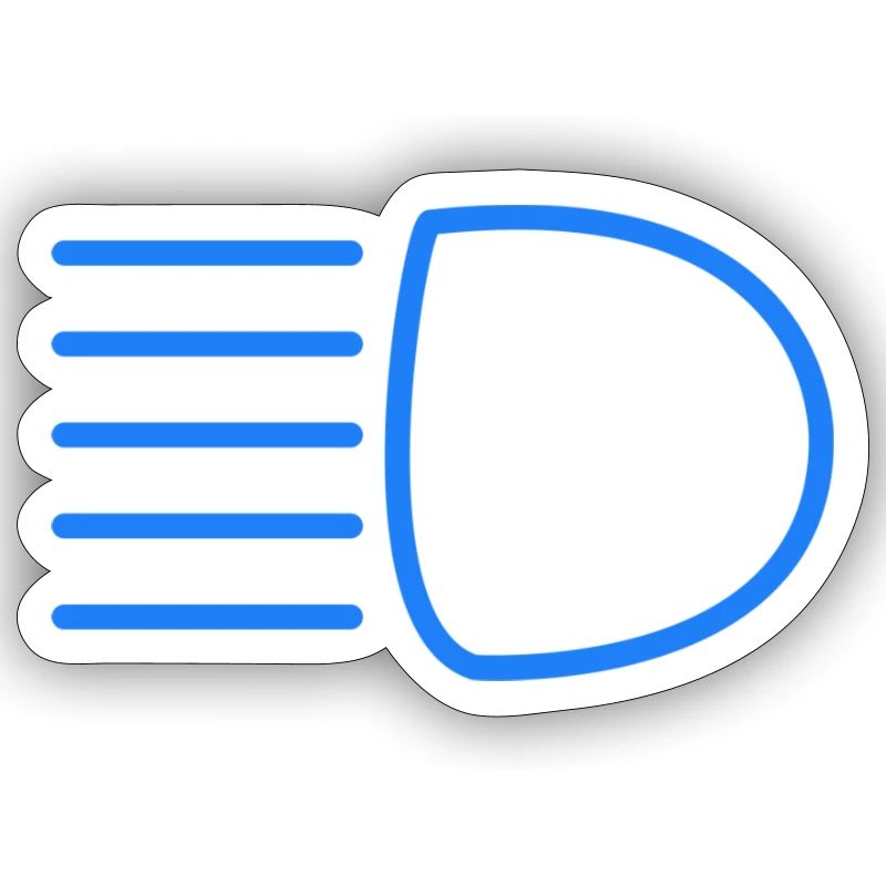 Auto high beam indicator light switched on