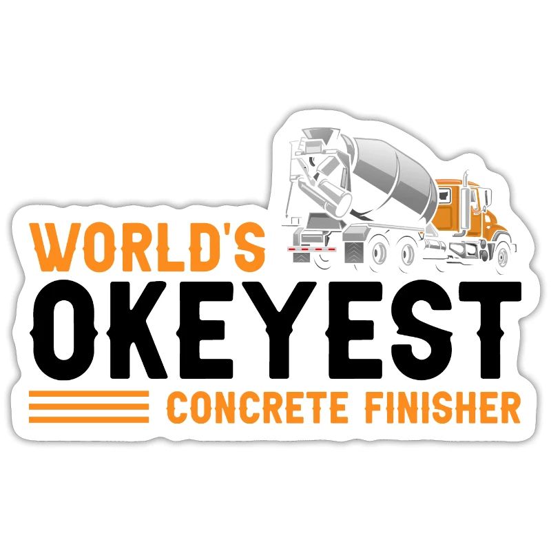 Concrete builder design for construction workers and construction site