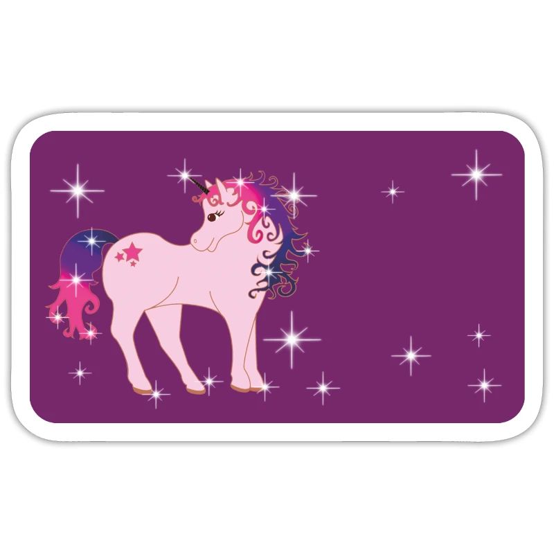 Fantasy Einhorn mit Sternchen - lila 