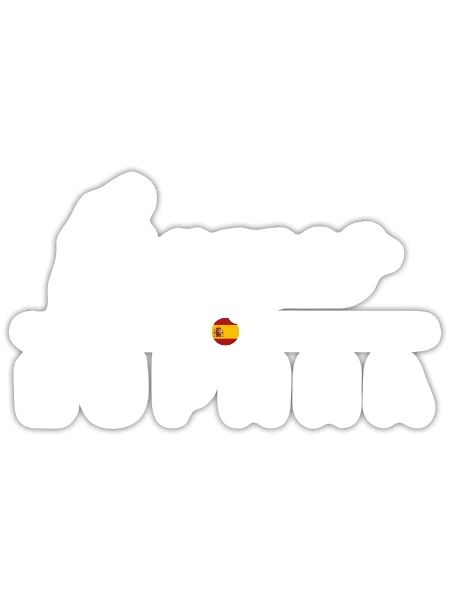 Espagne - Burgos - Espagne - España - Sticker taille S (10 x 10 cm) - blanc mat - Devant