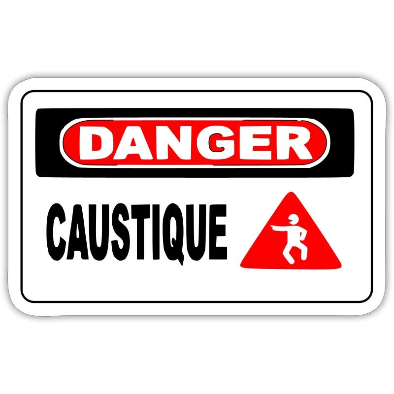 Panneau Danger Caustique